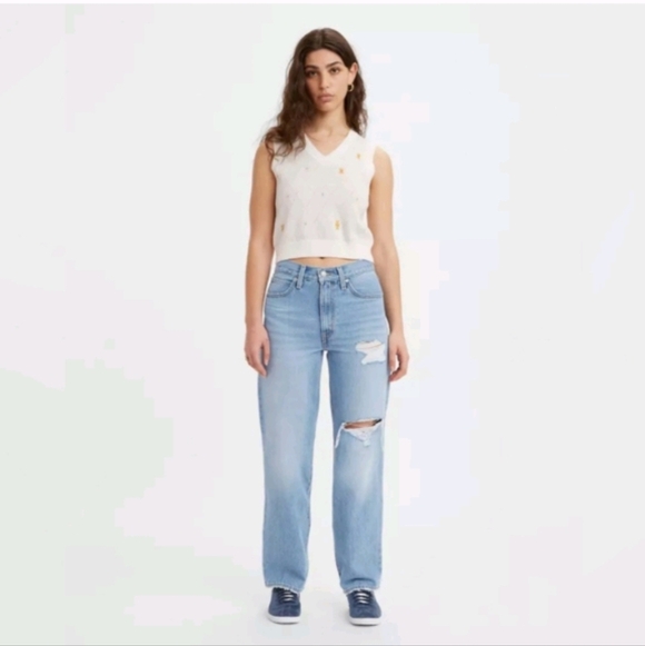 Levi's '94 Baggy Distressed Jeans Relaxed Sz 26 - Picture 1 of 12